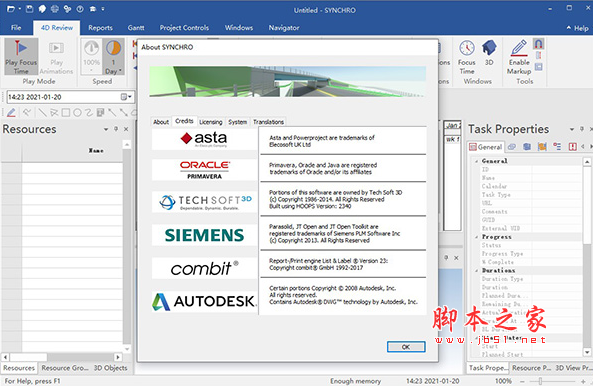 可视化4D施工模拟软件Synchro 4D Pro 2020 完美激活版(附激活补丁)