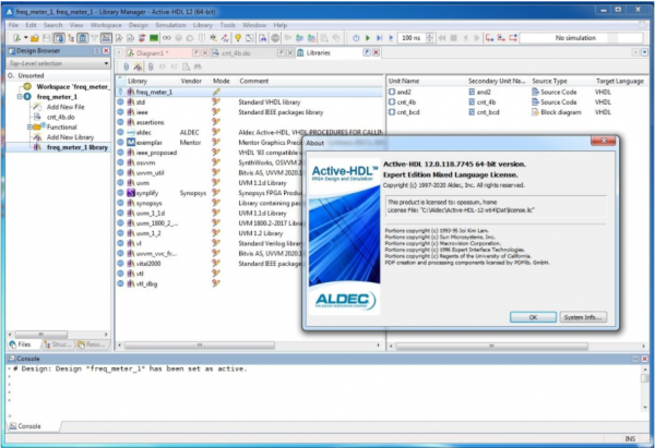 Active-HDL 12破解版下载Aldec Active-HDL v12.0.118.7745 授权激活版