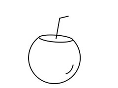 ps怎么画椰子简笔画图形? ps椰子汁图标的设计方法