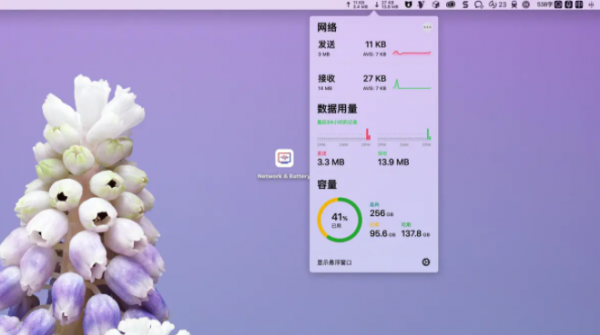 Network & Battery for Mac(实时网速显示及电池健康) v12.4.1 中文破解版