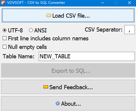CSV to SQL Converter(CSV转SQL软件) v2.1 官方安装版