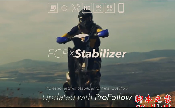 FCPX视频画面自动跟踪稳定防抖工具 Stabilizer 2.0 Mac 苹果电脑版