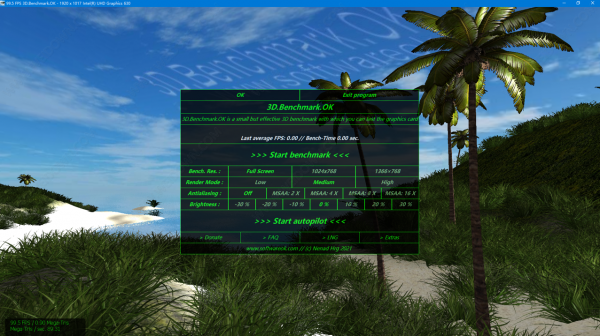 3D.Benchmark.OK(3D基准测试工具) v1.33 绿色免费版
