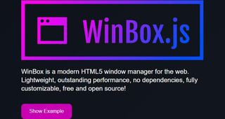 HTML5实现窗口管理器插件WinBox.js