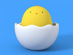 C4D怎么制作蛋壳里的鸡?C4D制作蛋壳里的鸡3D建模教程