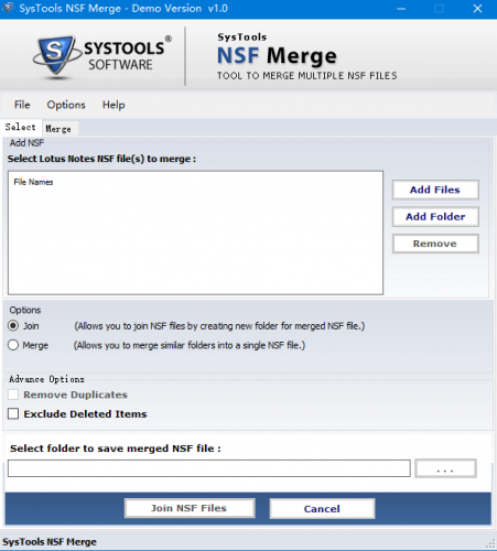 SysTools NSF Merge(NSF文件合并工具) v1.0 官方版