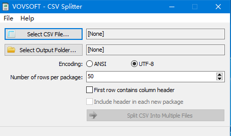 Vovsoft CSV Splitter(CSV文件分割工具) v1.8 官方安装版
