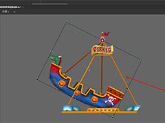 Animate海盗船怎么添加摆动动画? Animate海盗船动图的做法