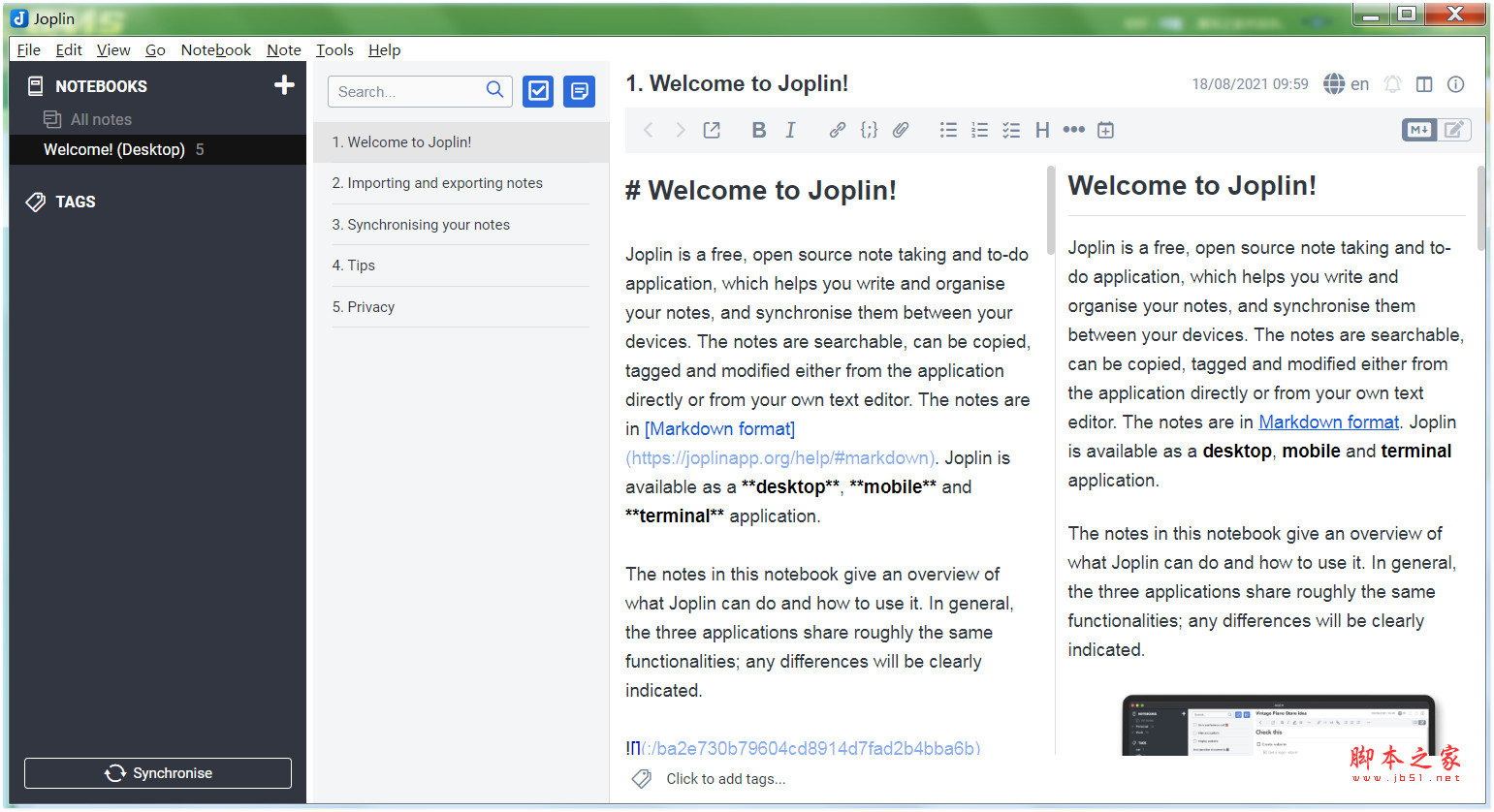 Joplin(桌面云笔记软件) v3.0.3 Beta 官方绿色版