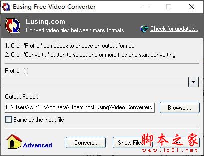 Eusing Free Video Converter(视频转换)V2.0 英文安装版