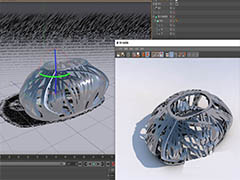 C4D怎么创建立体的鸟巢模型? 鸟巢C4D建模技巧