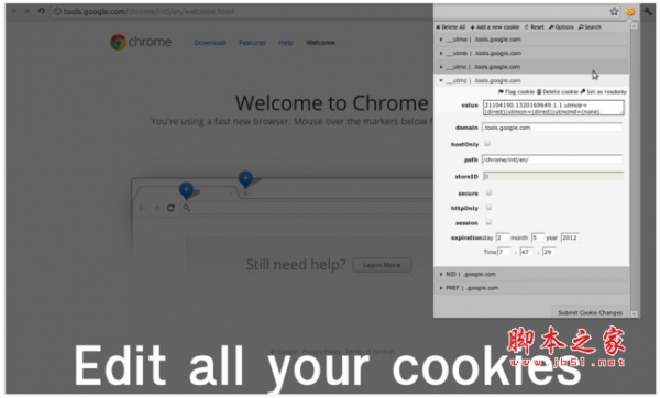 EditThisCookie(谷歌浏览器cookies管理插件) v1.6.3 免费安装版 附安装说明