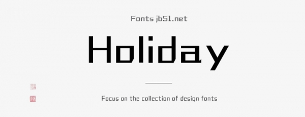 holiday英文无衬线字体