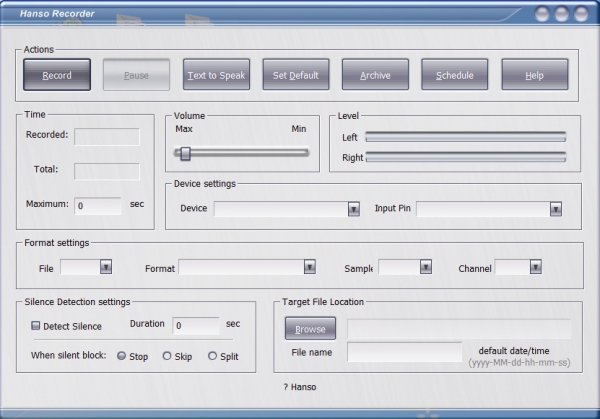 Hanso Recorder(电脑录音软件) v2.0.0.0 官方安装版