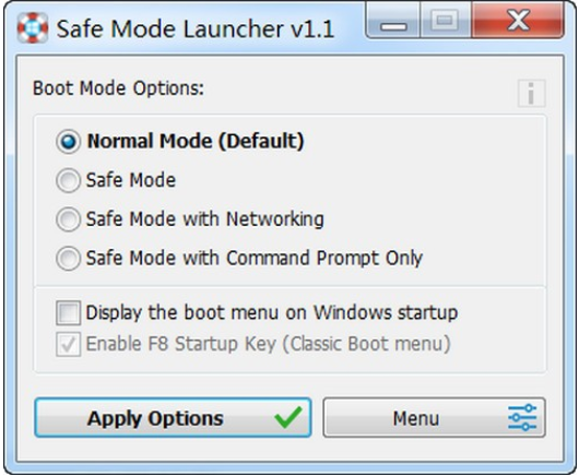 Safe Mode Launcher(安全模式启动器) v1.1 中文绿色版