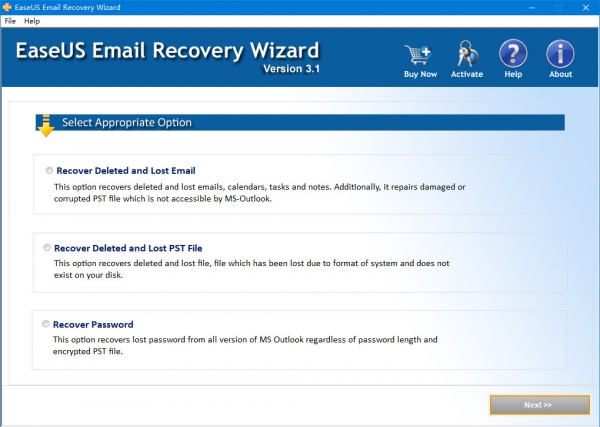 EaseUS Email Recovery Wizard(邮件恢复软件) v3.1.1.0 官方安装版