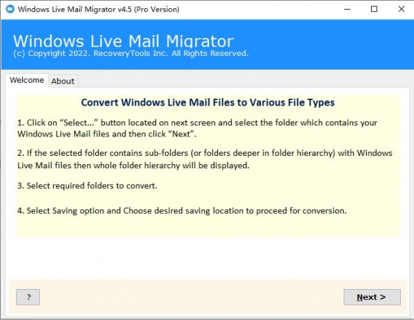 邮件转换迁移工具 Windows Live Mail Migrator v4.5 激活版 附激活教程