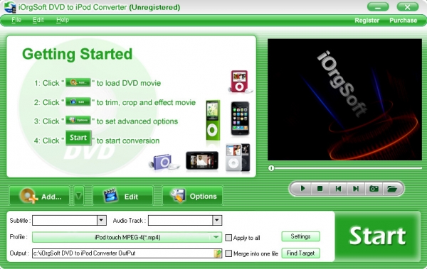 iOrgSoft DVD to iPod Converter(视频转换工具) v3.3.8 官方安装版