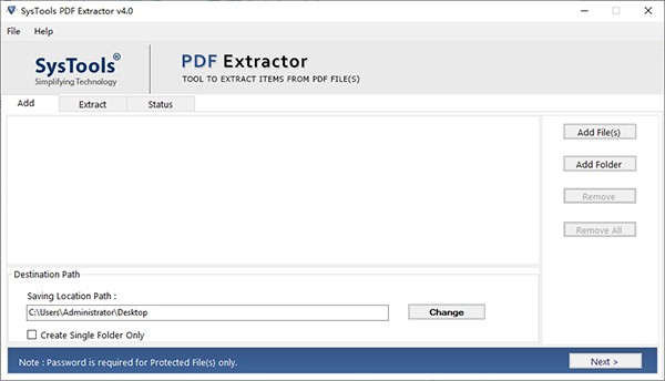 SysTools PDF Extractor(PDF文件提取软件) v4.0 官方安装版