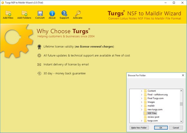 Turgs NSF to Maildir Wizard(NSF转Maildir转换工具) v2.0.0 官方安装版