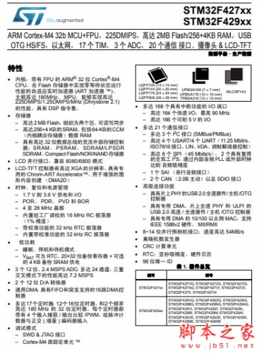 STM32F427-STM32F429中文数据手册 PDF完整版