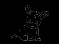 CAD怎么一头可爱的小毛驴? cad小毛驴简笔画的画法