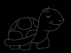 CAD怎么画小乌龟矢量图? 简笔画小乌龟cad画法