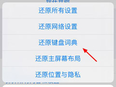 苹果手机怎么还原键盘词典 苹果手机还原键盘词典教程