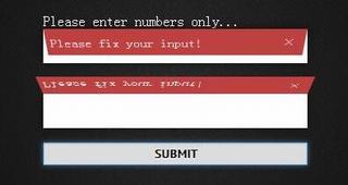 CSS3实现数字验证表单特效 3D折叠验证提示