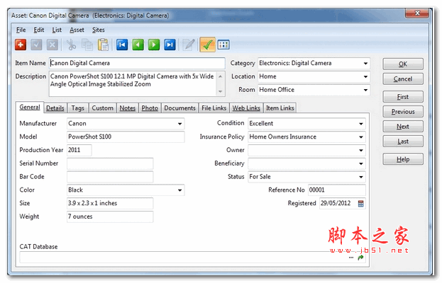 家庭物品管理系统(AssetCAT) v1.24 安装版