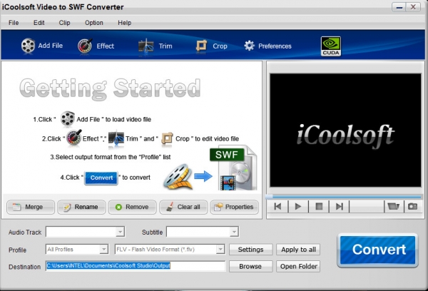 iCoolsoft Video to SWF Converter(视频转换软件) v3.1.12 官方安装版