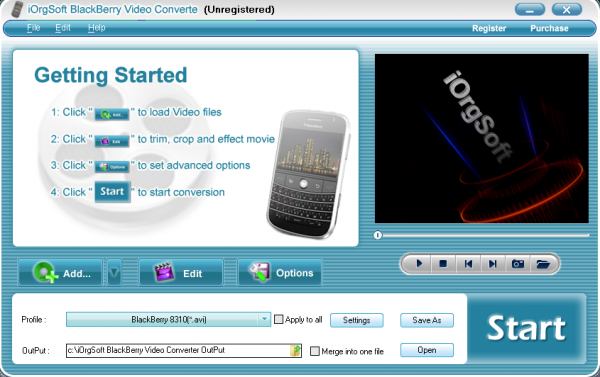 iOrgSoft BlackBerry Video Converter(视频转换软件) v3.3.8 官方安装版