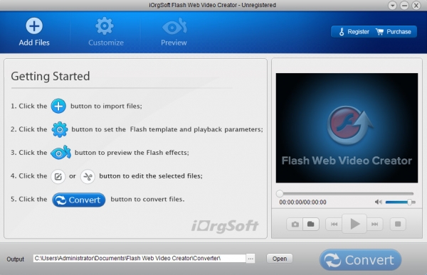 iOrgsoft Flash Web Video Creator(视频格式转换工具) v5.0.1 官方安装版