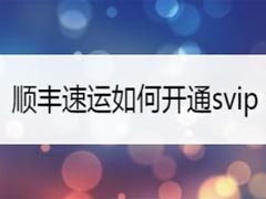 顺丰速运如何开通svip呢?顺丰速运开通svip教程