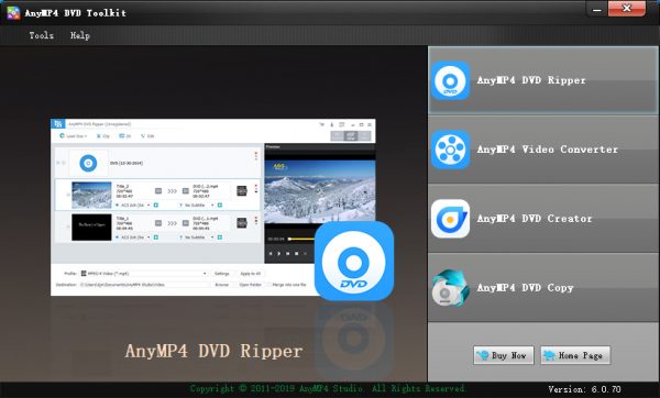 AnyMP4 DVD Toolkit(DVD多功能工具箱) v6.0.70.80781 官方安装版