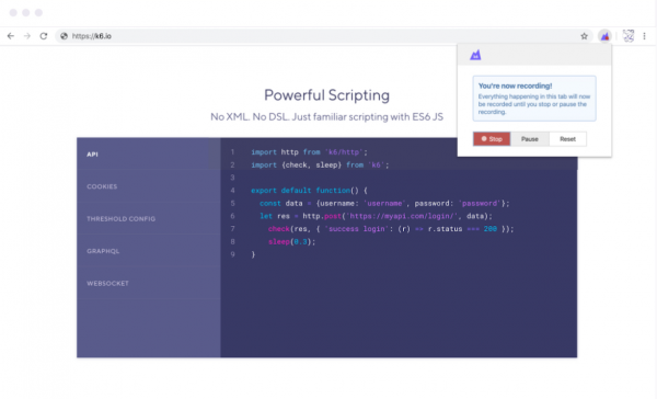 k6 Browser Recorder v0.6.2 Chrome扩展插件