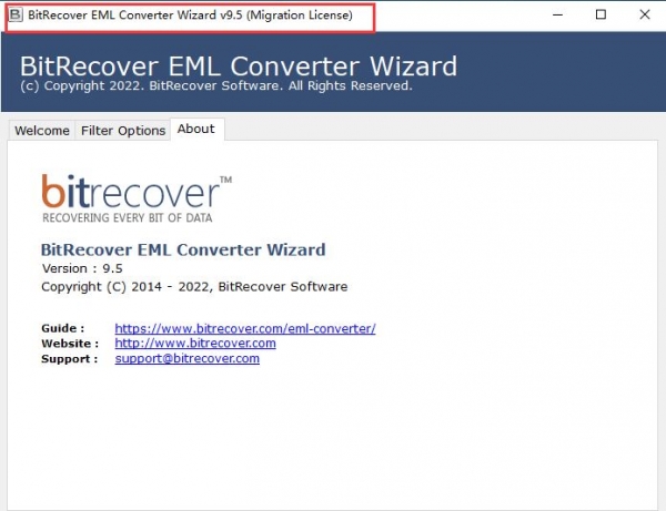 EML邮箱格式转换器BitRecover EML Converter Wizard特别补丁 v10.8 附教程