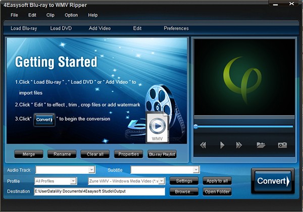 4Easysoft Blu-ray to WMV Ripper(蓝光翻录软件) v3.1.30 官方安装版