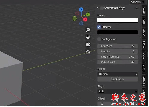 Blender显示键盘按键鼠标操作插件Screencast Keys 3.7 免费汉化版