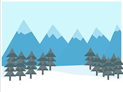 flash怎么画雪景素材? flash绘制一个森林雪景矢量背景图的技巧