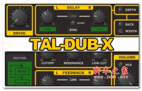 信号延迟器插件Togu Audio Line TAL-Dub-X v2.0.1 免费版 WiN /Mac 附安装激活教程