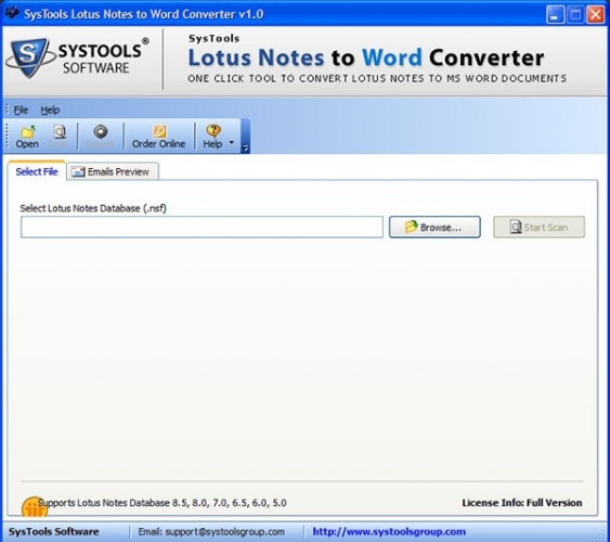 SysTools Lotus Notes to Word Converter(电子邮件转换软件) v1.0 官方安装版