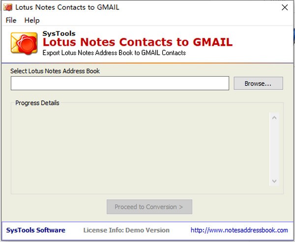 Lotus Notes Contacts to Gmail(邮箱迁移软件) v3.0 官方安装版