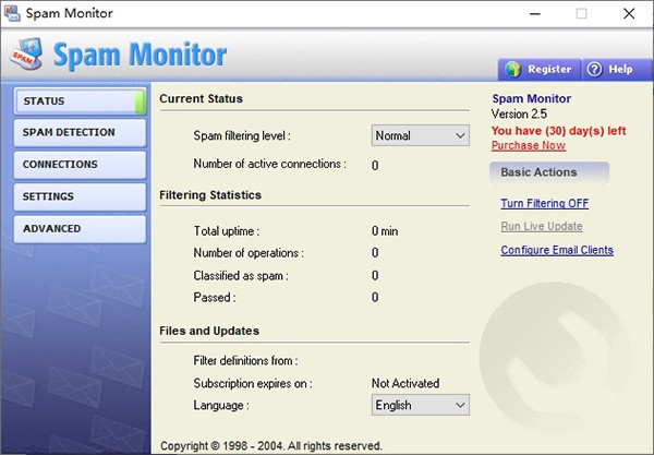 Spam Monitor(邮件处理软件) v3.0 免费安装版