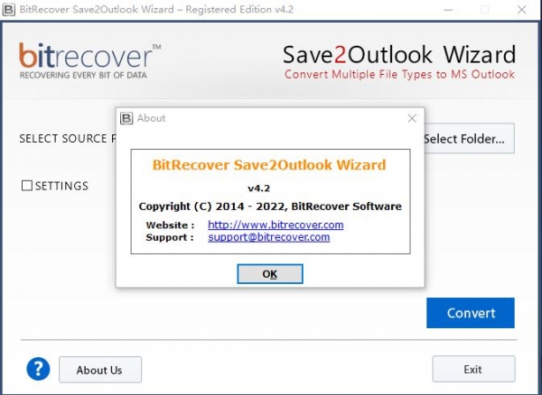 BitRecover Save2Outlook Wizard破解补丁 v4.2 附激活教程