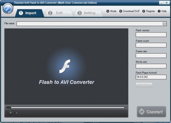 Flash转AVI工具ThunderSoft Flash to AVI Converter破解补丁 v4.9.0 附激活教程