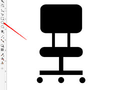 cdr怎么画万向轮办公椅? cdr带滚轮椅子图标的绘制方法