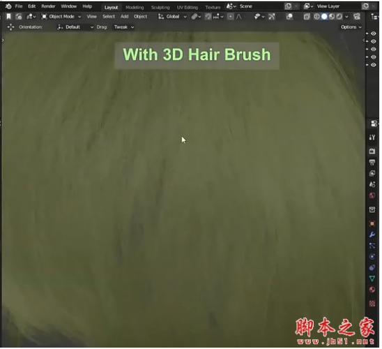 Blender三维毛发笔刷头发制作插件 3D Hair Brush V3.3 免费版