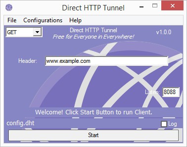 Direct HTTP Tunnel(直接HTTP客户端) v1.0.0 绿色免费版