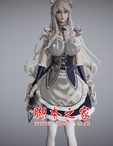 AI少女好身材白袜女仆MOD(蓝白女仆装美少女) 免费版